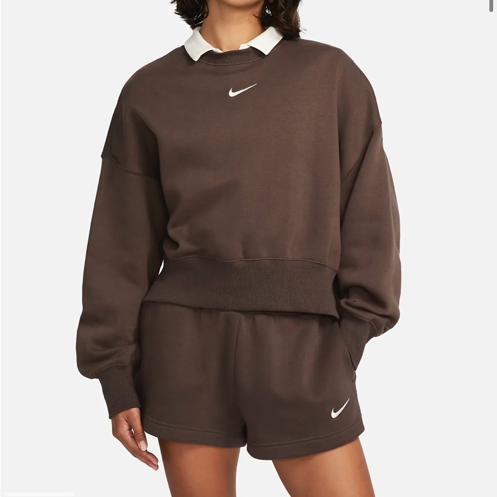 Nike Women's Over-Oversized Crewneck Sweatshirt - Brown
